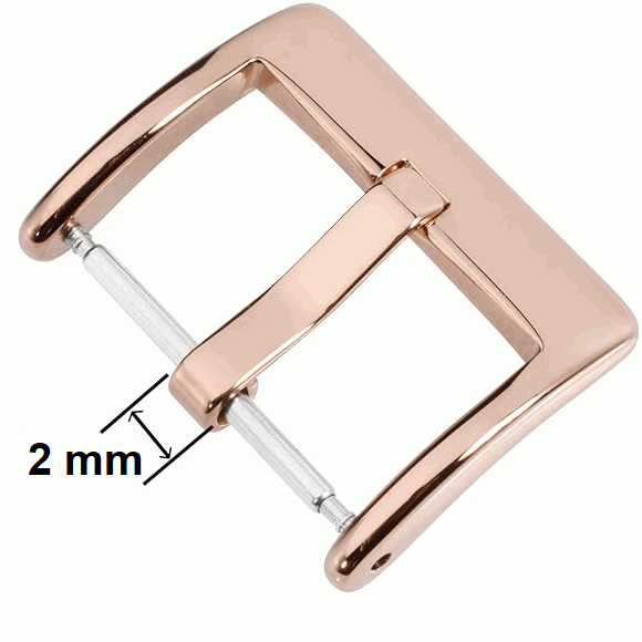 Hebilla reloj Metálica Acero Inoxidable 22 mm Rosa - imagen 5