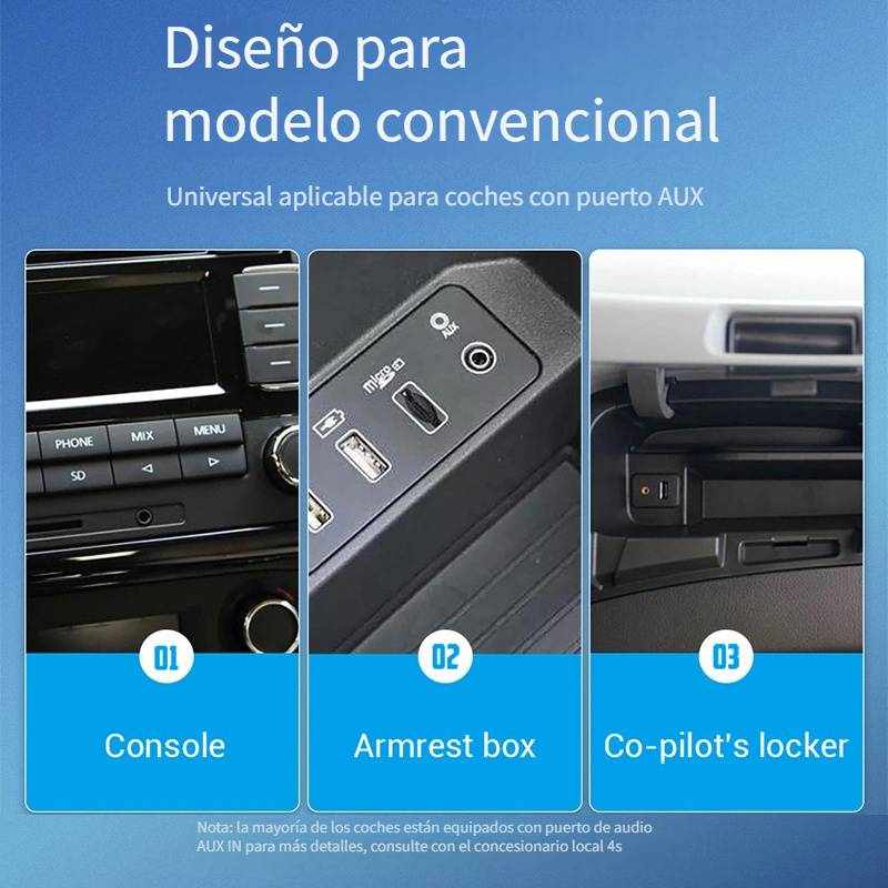 Cable USB C a Jack 3.5 mm AUX 50 cm Plateado - imagen 6