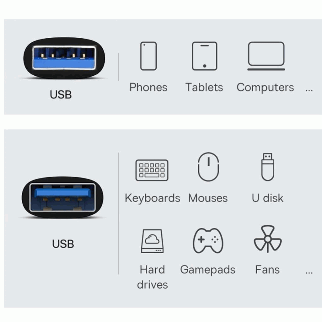 Adaptador USB A Hembra a USB A Macho Aluminio 3.1 Plateado - imagen 2