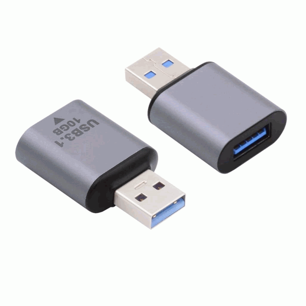 Adaptador USB A Hembra a USB A Macho Aluminio 3.1 Plateado - imagen 5