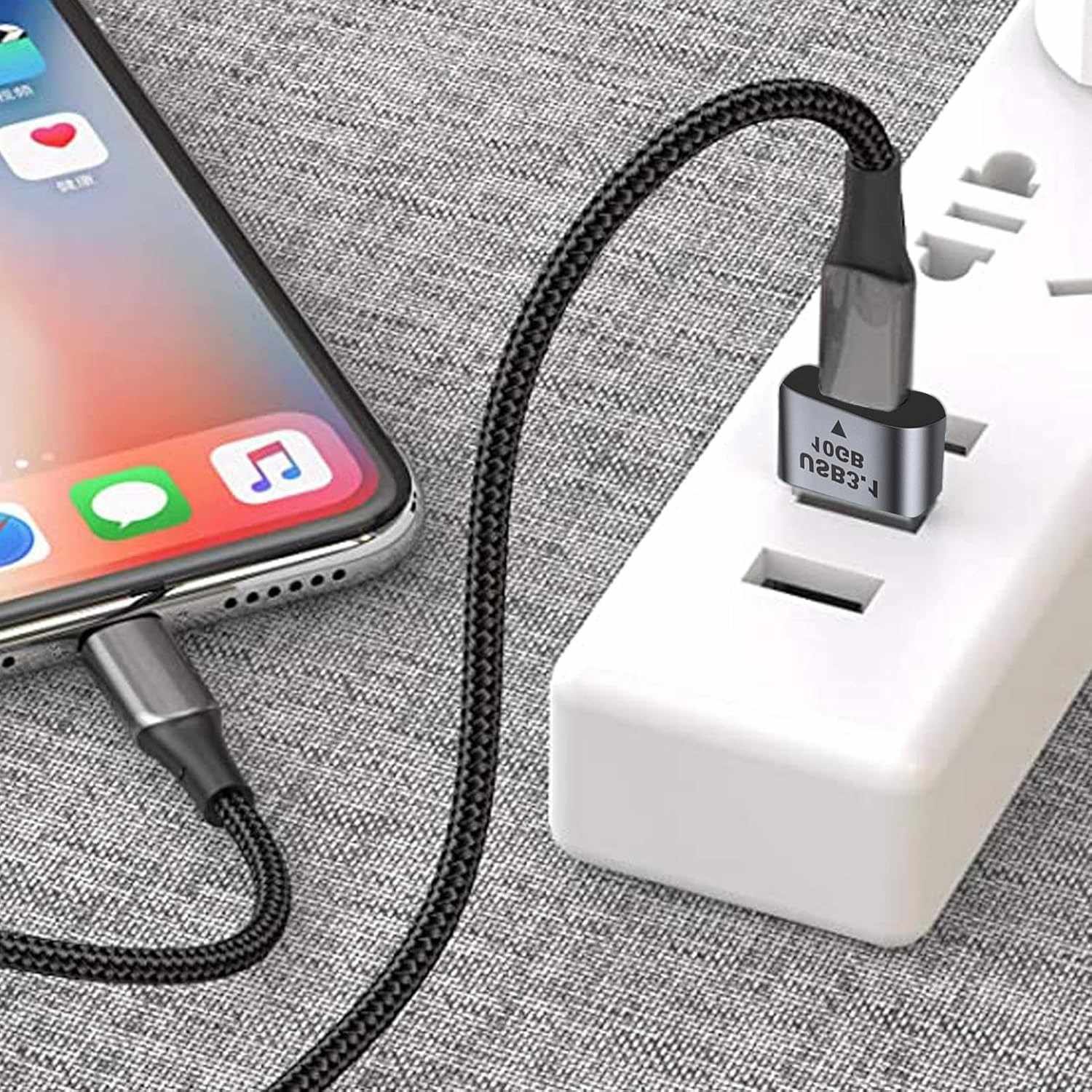 Adaptador USB C Hembra a USB Macho Aluminio 3.1 Plateado - imagen 6