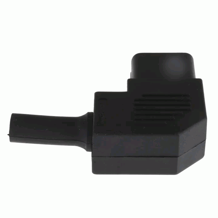 Conector alimentacion C13 IEC acodado hembra - imagen 2
