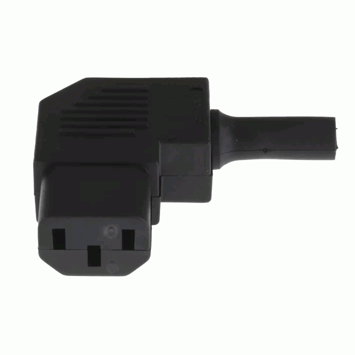 Conector alimentacion C13 IEC acodado hembra - imagen 3