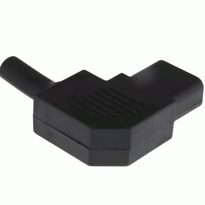 Conector alimentacion C13 IEC acodado hembra - imagen 4