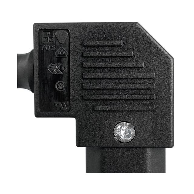 Conector alimentacion C13 IEC acodado hembra - imagen 7