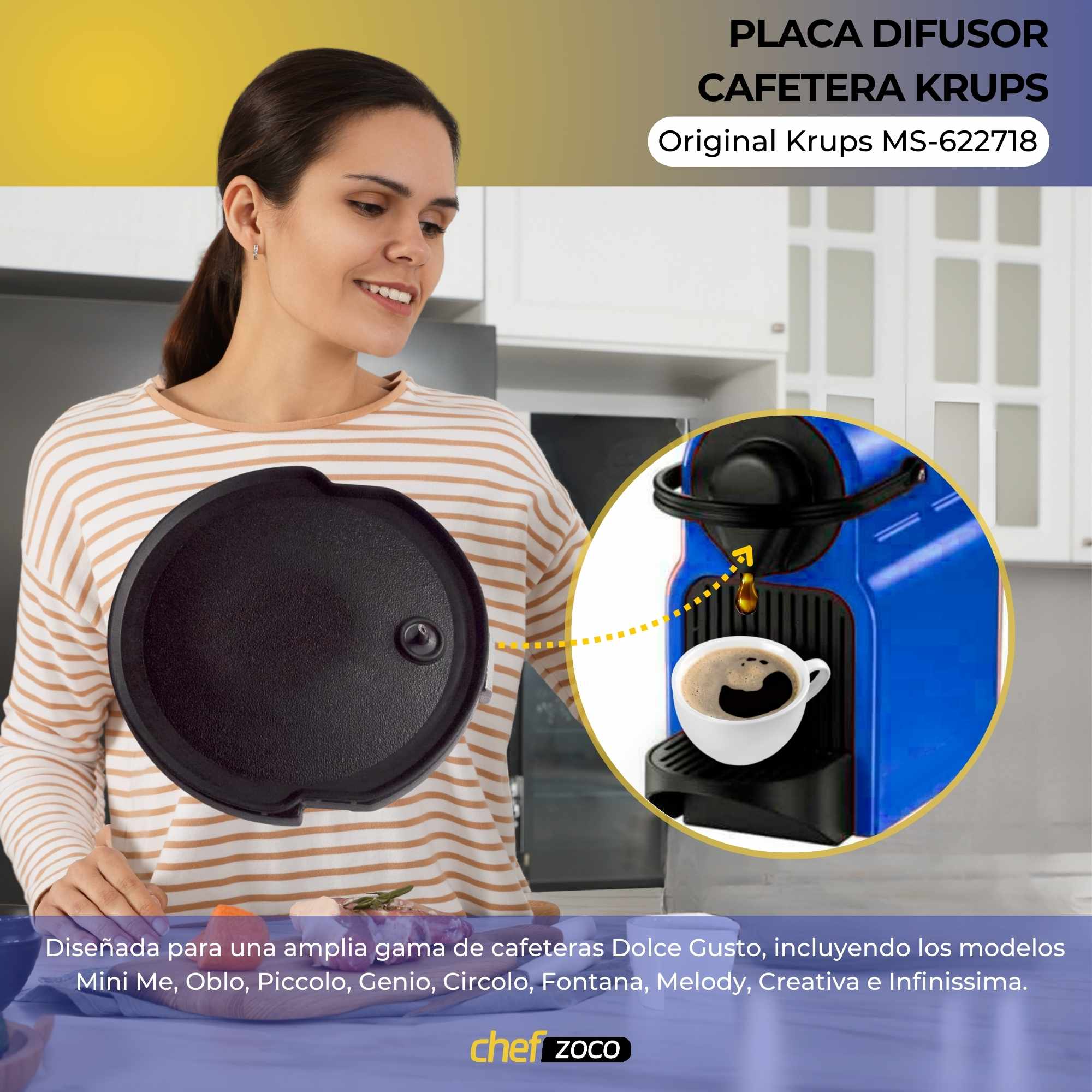 Placa difusor cafetera Krups MS-622718 - imagen 2