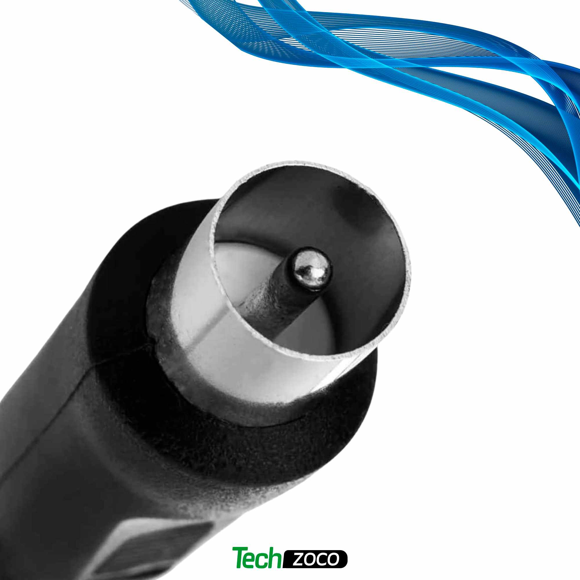 Cable antena de TV de 75 Ohm acodado 2.50 metros negro - imagen 6