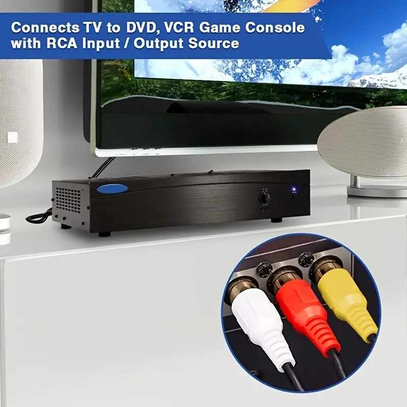Cable AV 3x RCA macho 10 Metros Negro - imagen 5