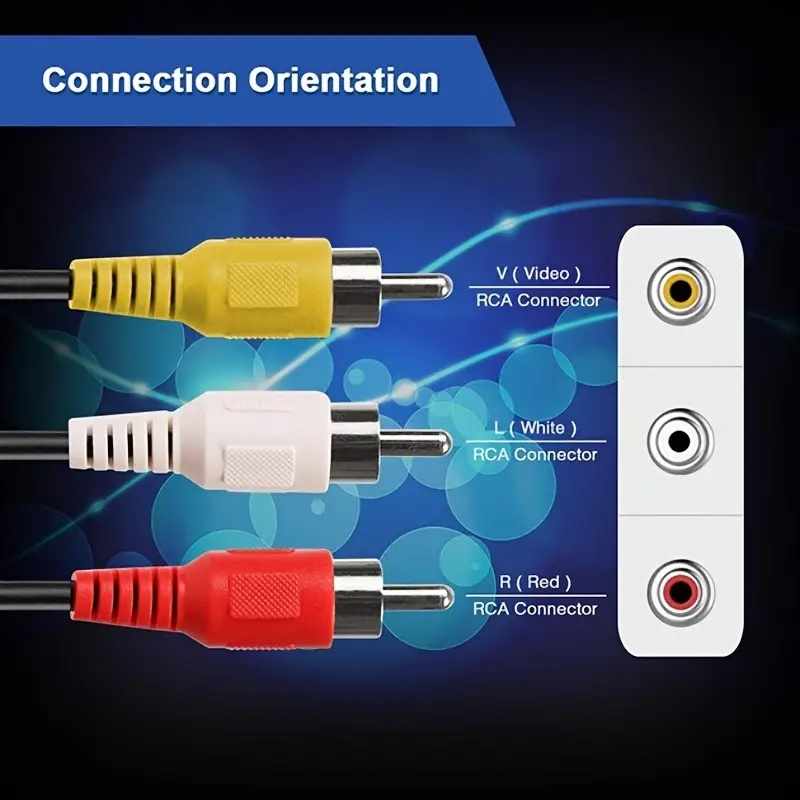 Cable AV 3x RCA macho 10 Metros Negro - imagen 6