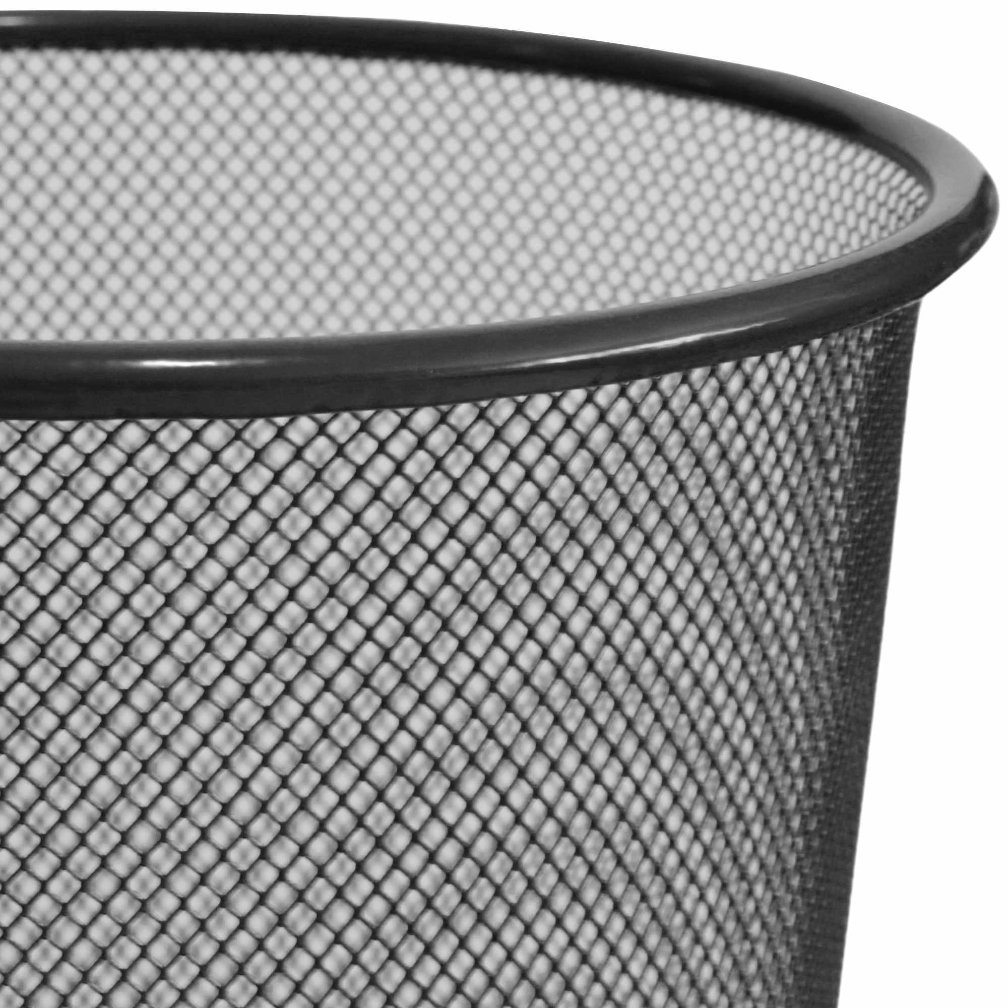 Papelera malla metalica 16 Litros Negro - imagen 2