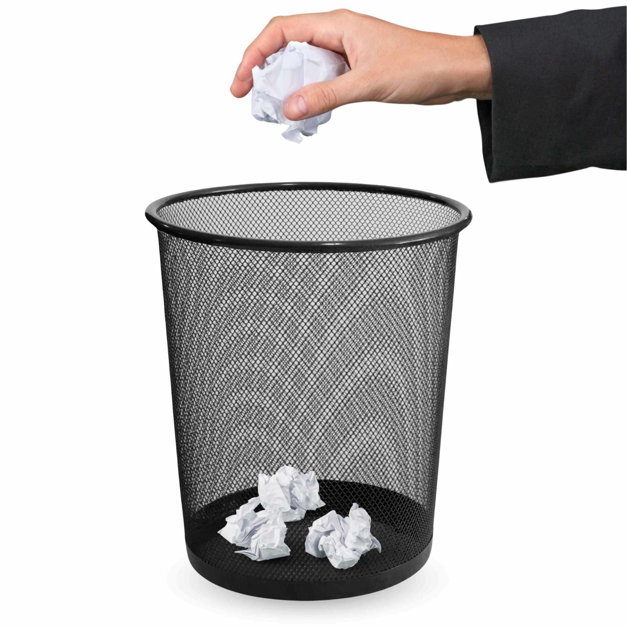 Papelera malla metalica 16 Litros Negro - imagen 5