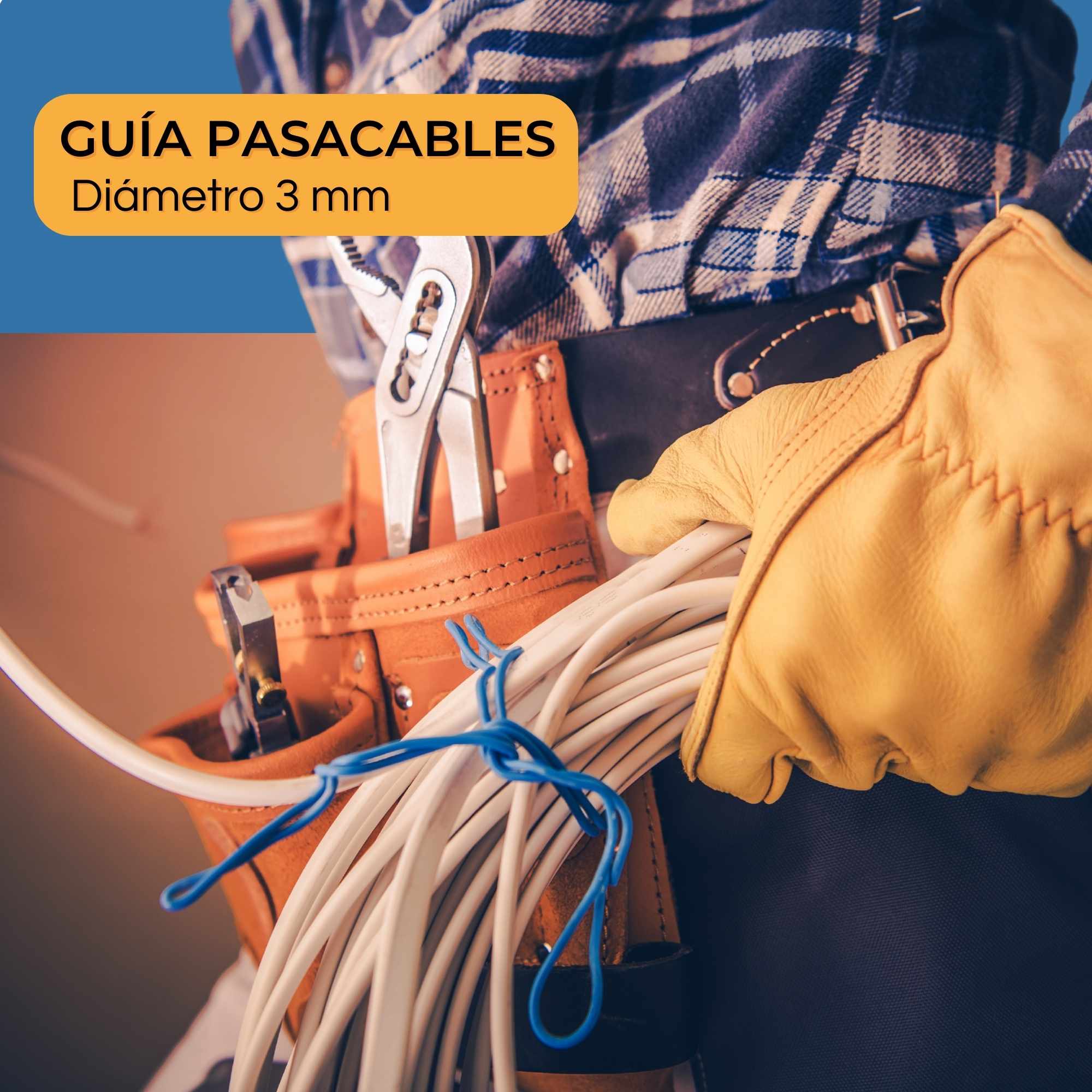 Guía Pasacables de nylon diámetro 3 mm x 15 metro largo - imagen 2