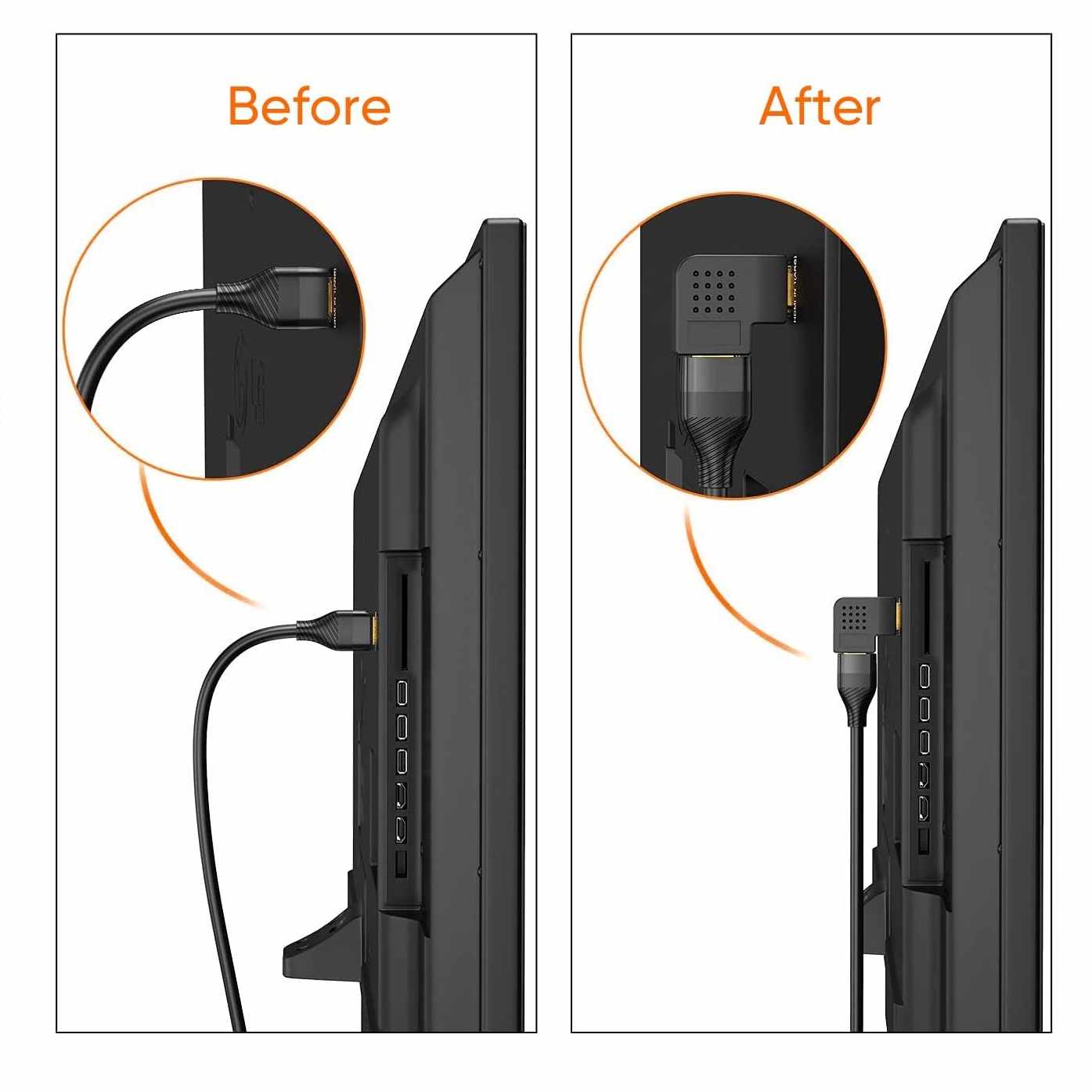 Adaptador HDMI acodado derecha 90 grados - imagen 5