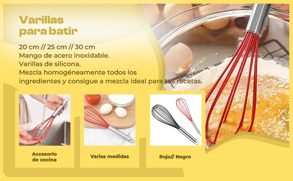 Banner - Batidor manual silicona y acero inox 25 cm verde