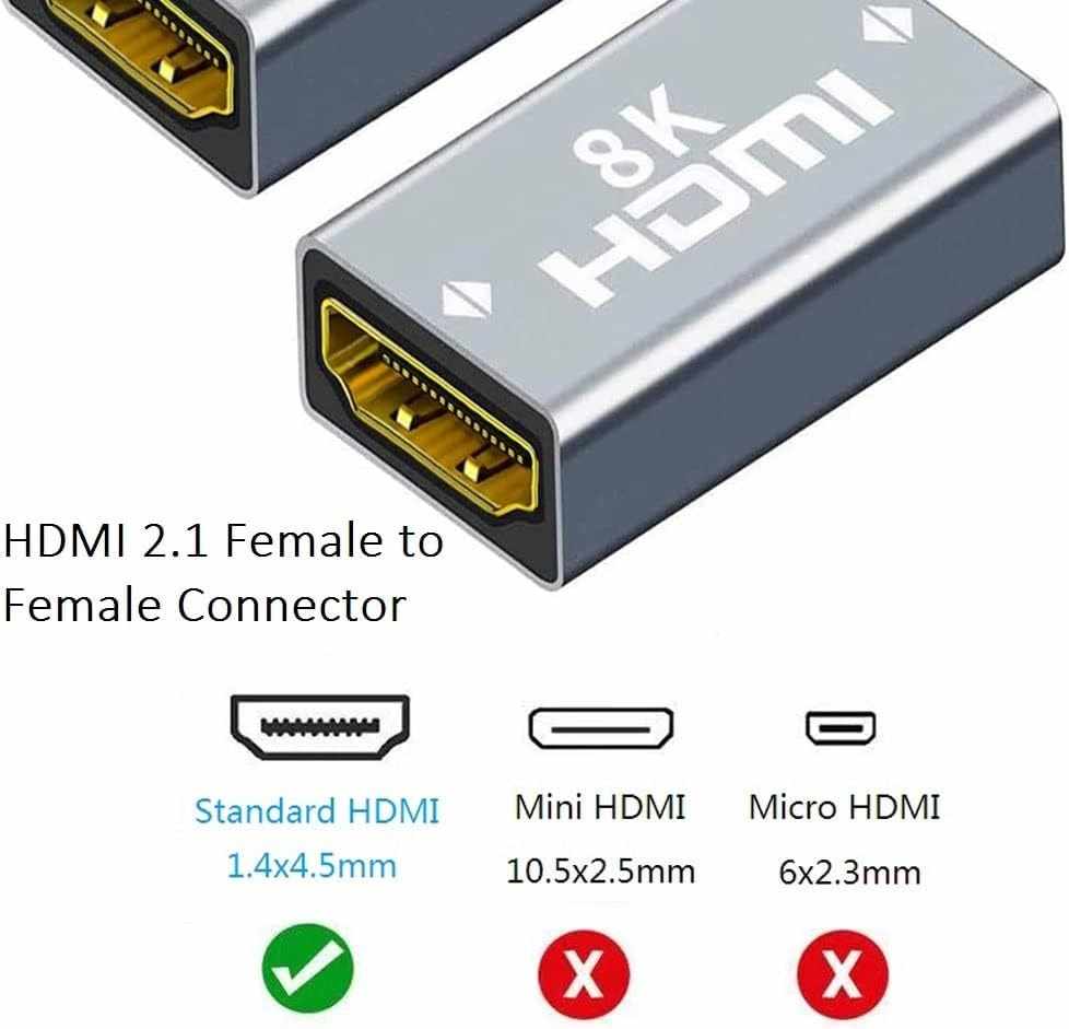 Empalme HDMI 2.1 hembra Metálico 8K - imagen 4