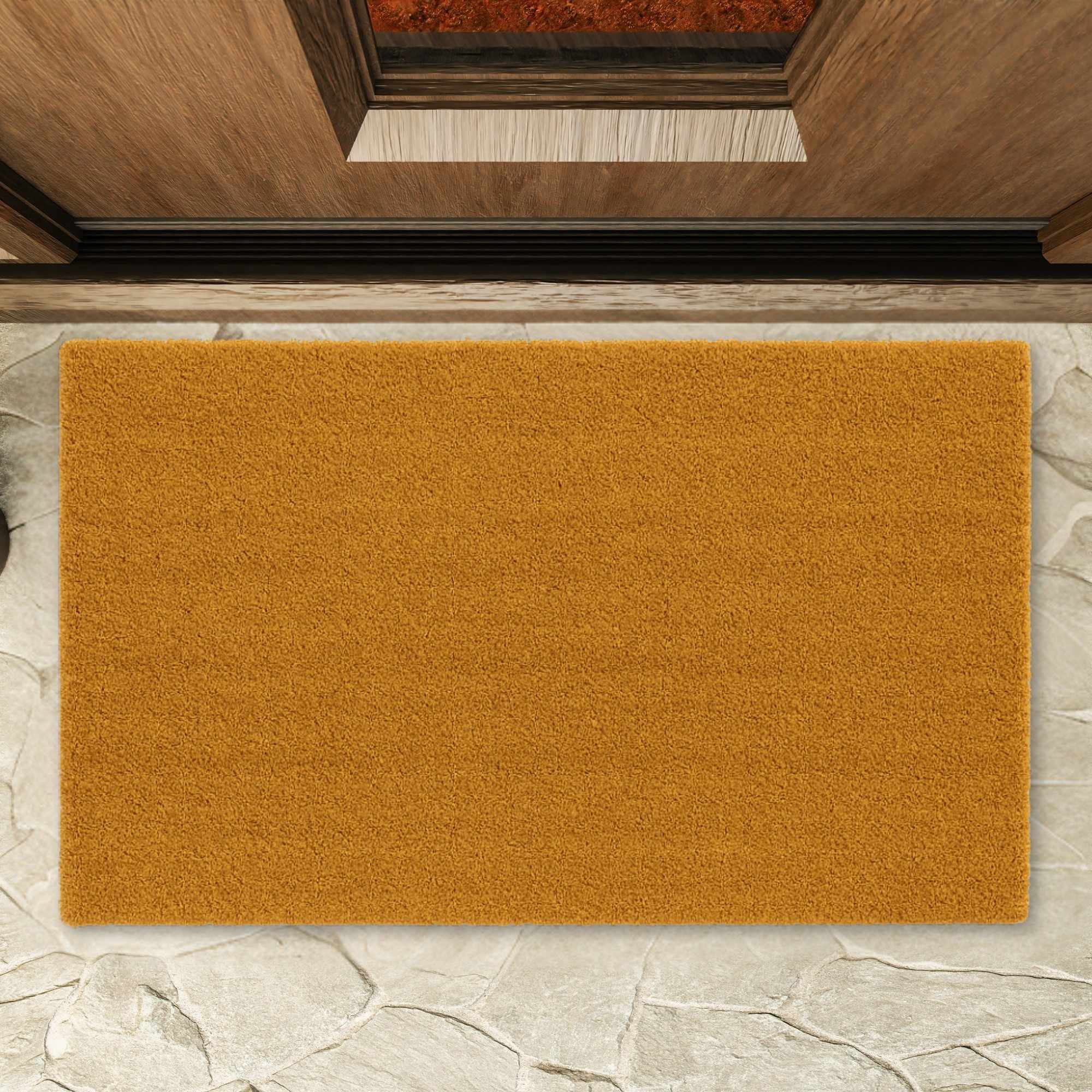 Felpudo de coco liso natural 45 x 75 cm