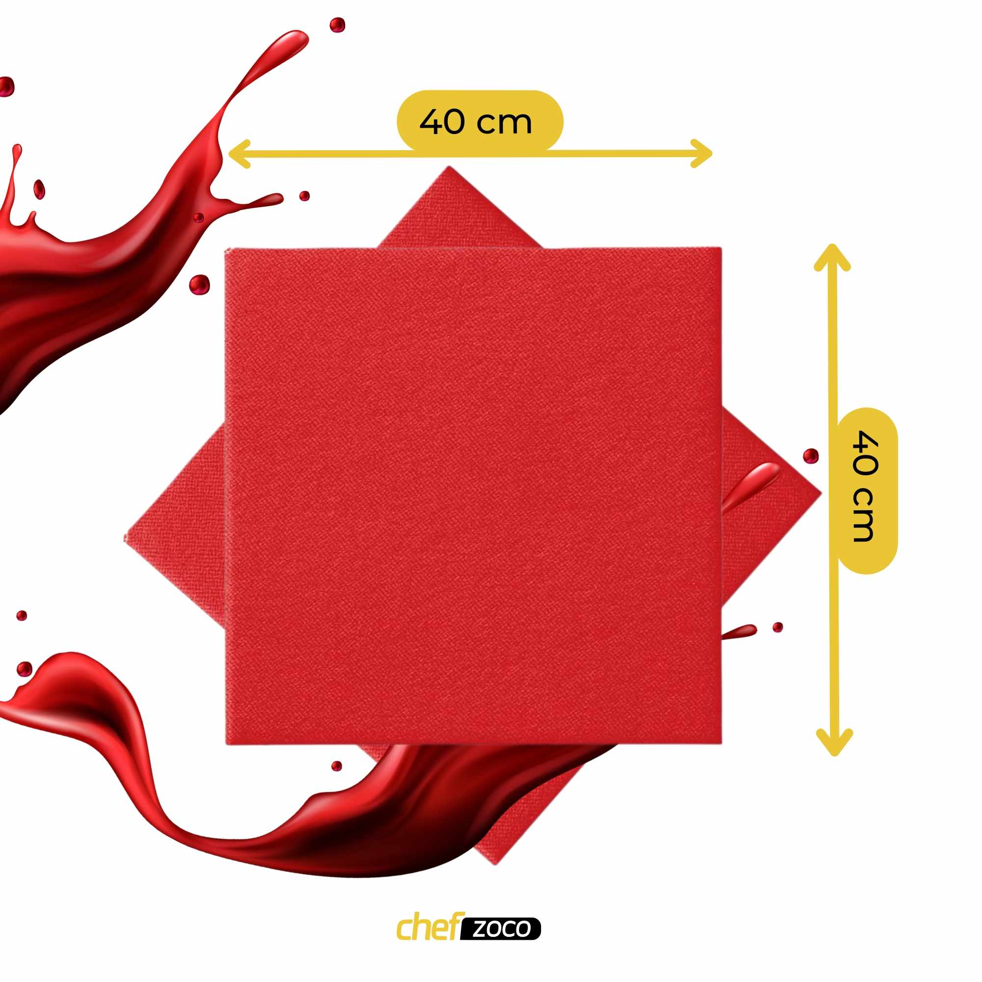 Servilletas De Papel 40x40 cm Rojo pack 50 uds - imagen 4