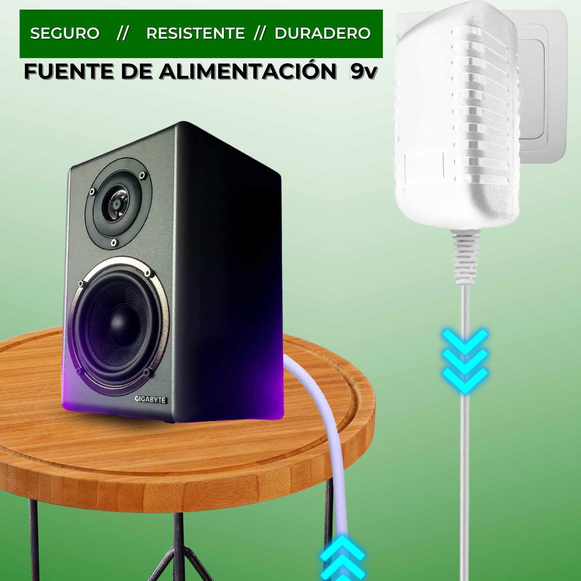 Alimentador 9V 2A blanco - imagen 2