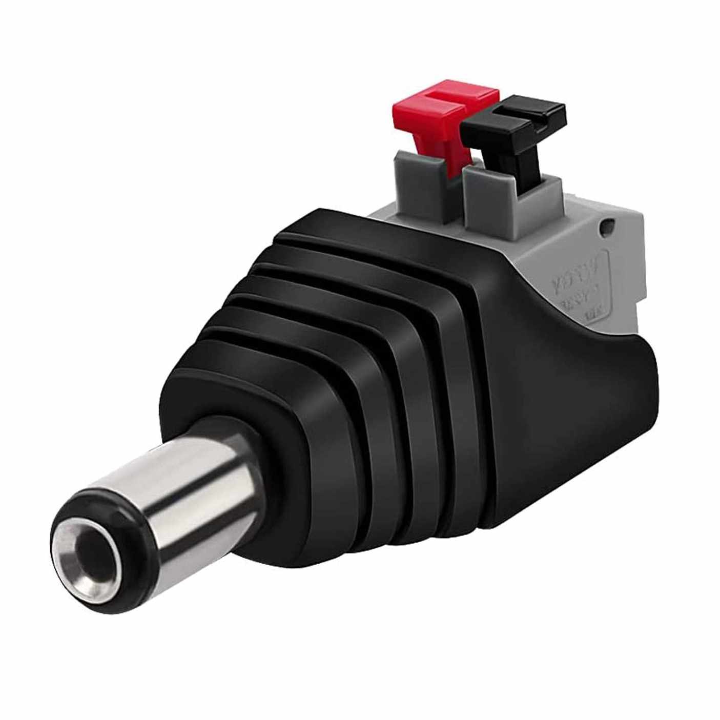 Conector DC macho 5.5 x 2.1 mm terminal - imagen 1