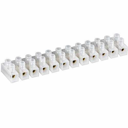 Regleta de conexion de cables electricos de seccion 10 mm Blanco 10 A