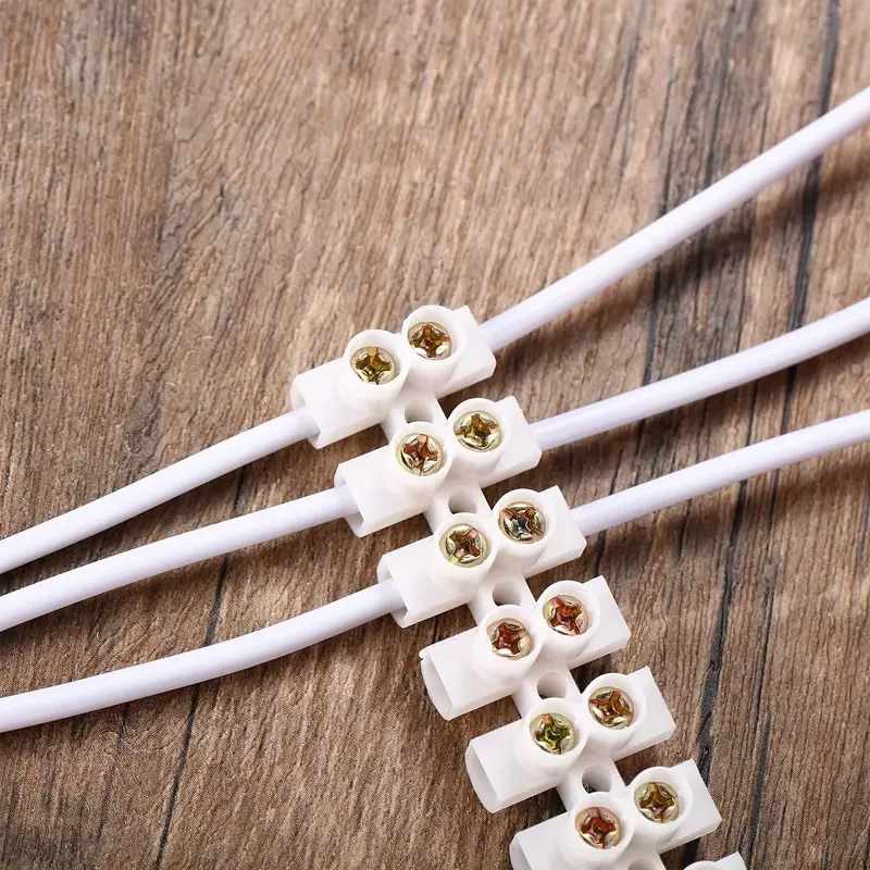 Regleta de conexion de cables electricos de seccion 10 mm Blanco 10 A - imagen 2