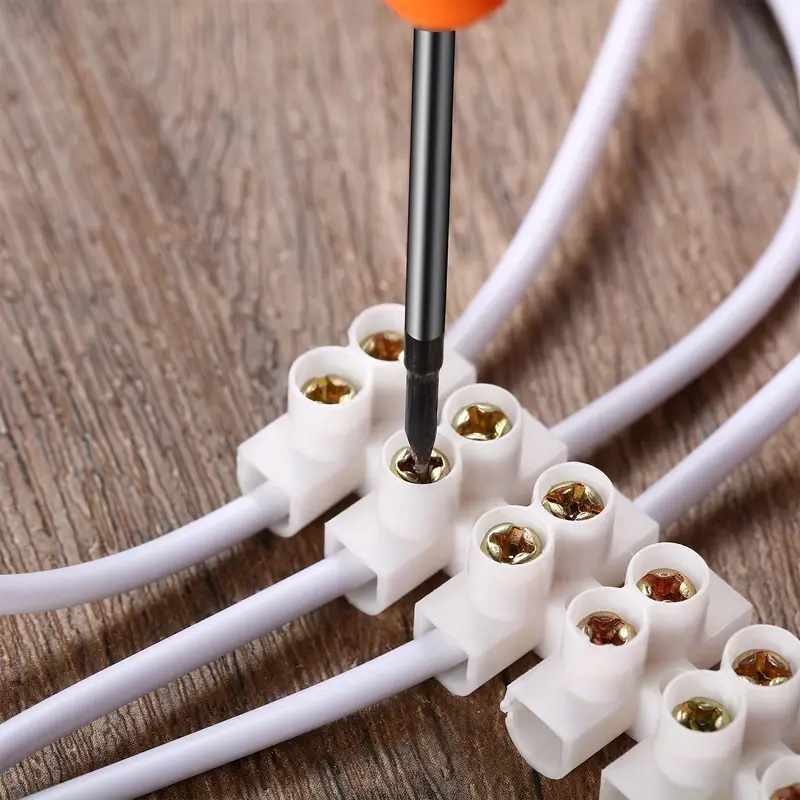 Regleta de conexion de cables electricos de seccion 10 mm Blanco 10 A - imagen 3