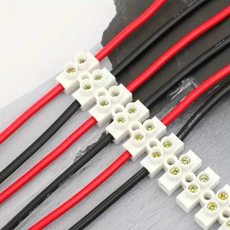 Regleta de conexion de cables electricos de seccion 10 mm Blanco 10 A - imagen 4