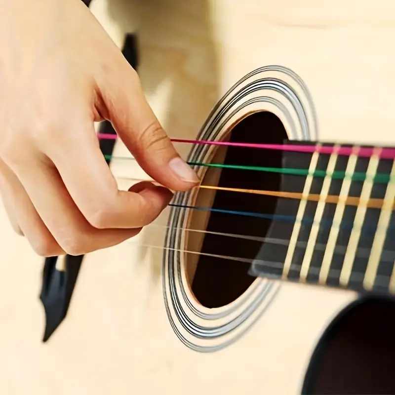 Juego de cuerdas para guitarra acústica metalica Multicolor - imagen 2