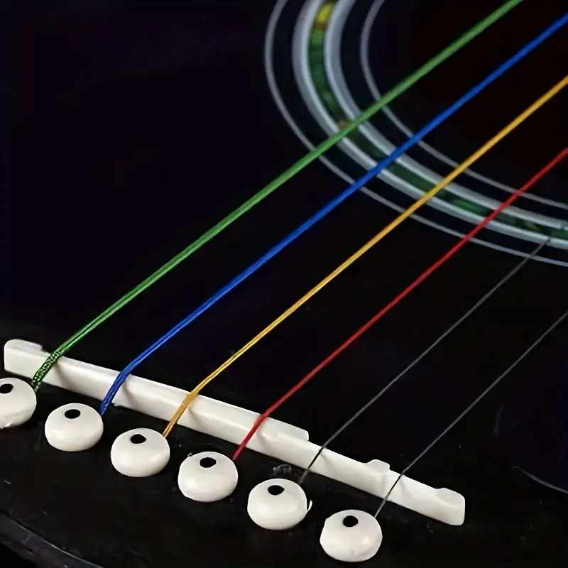 Juego de cuerdas para guitarra acústica metalica Multicolor - imagen 3