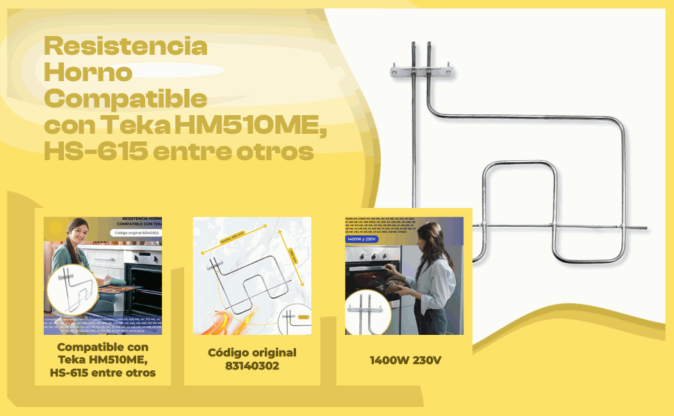 Banner - Resistencia solera Horno Teka 1400W 230V 83140302