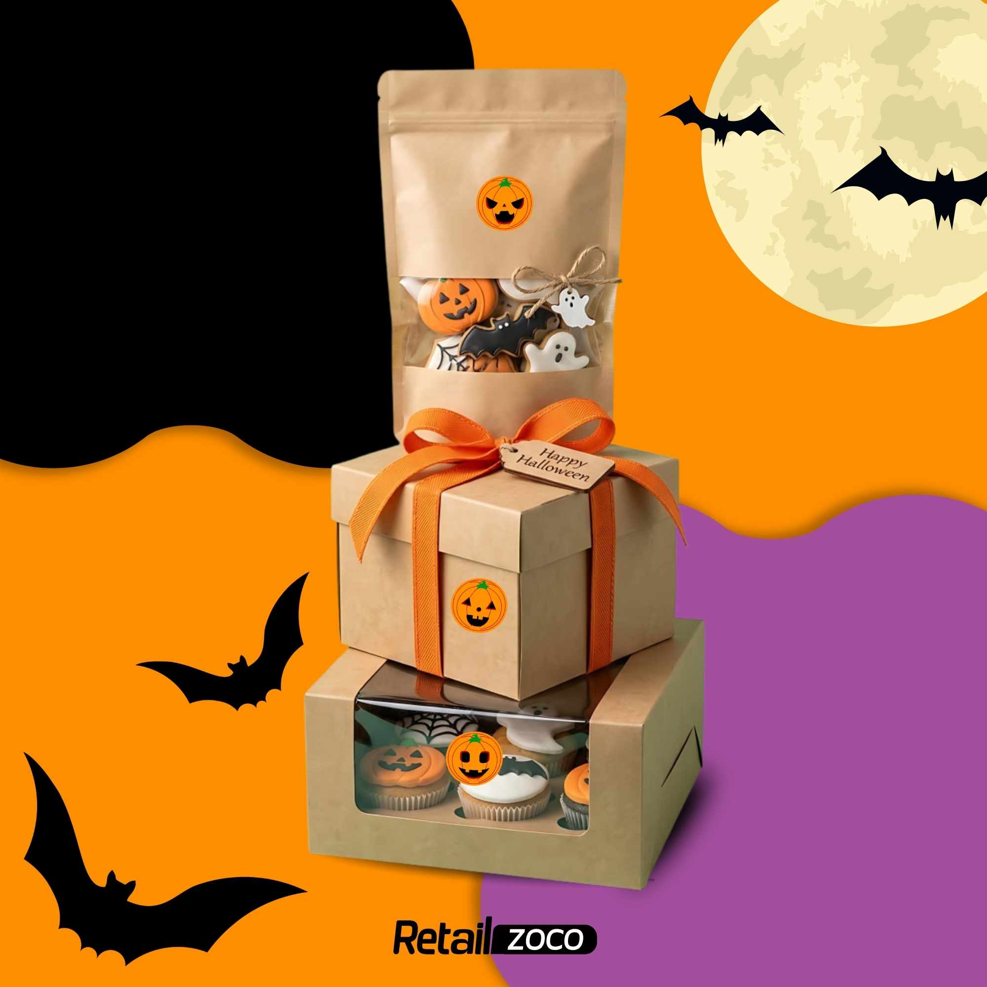 Rollo pegatinas de calabaza 2.5 cm 500 unidades - imagen 6