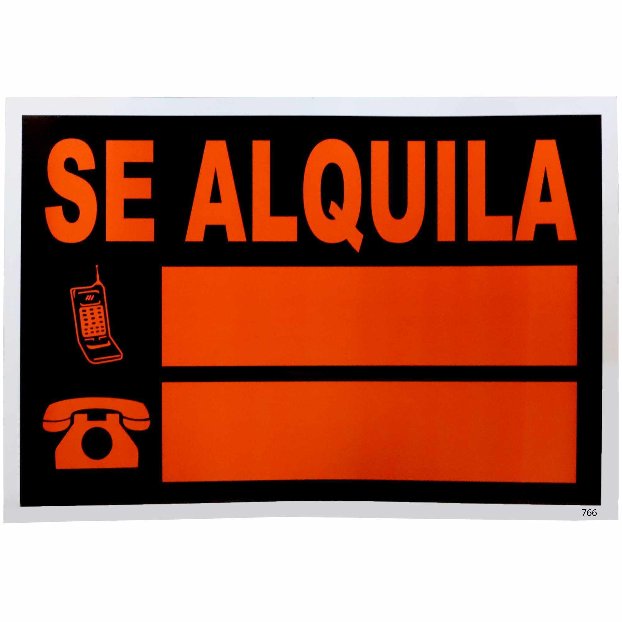 Cartel se alquila 33 x 23 cm