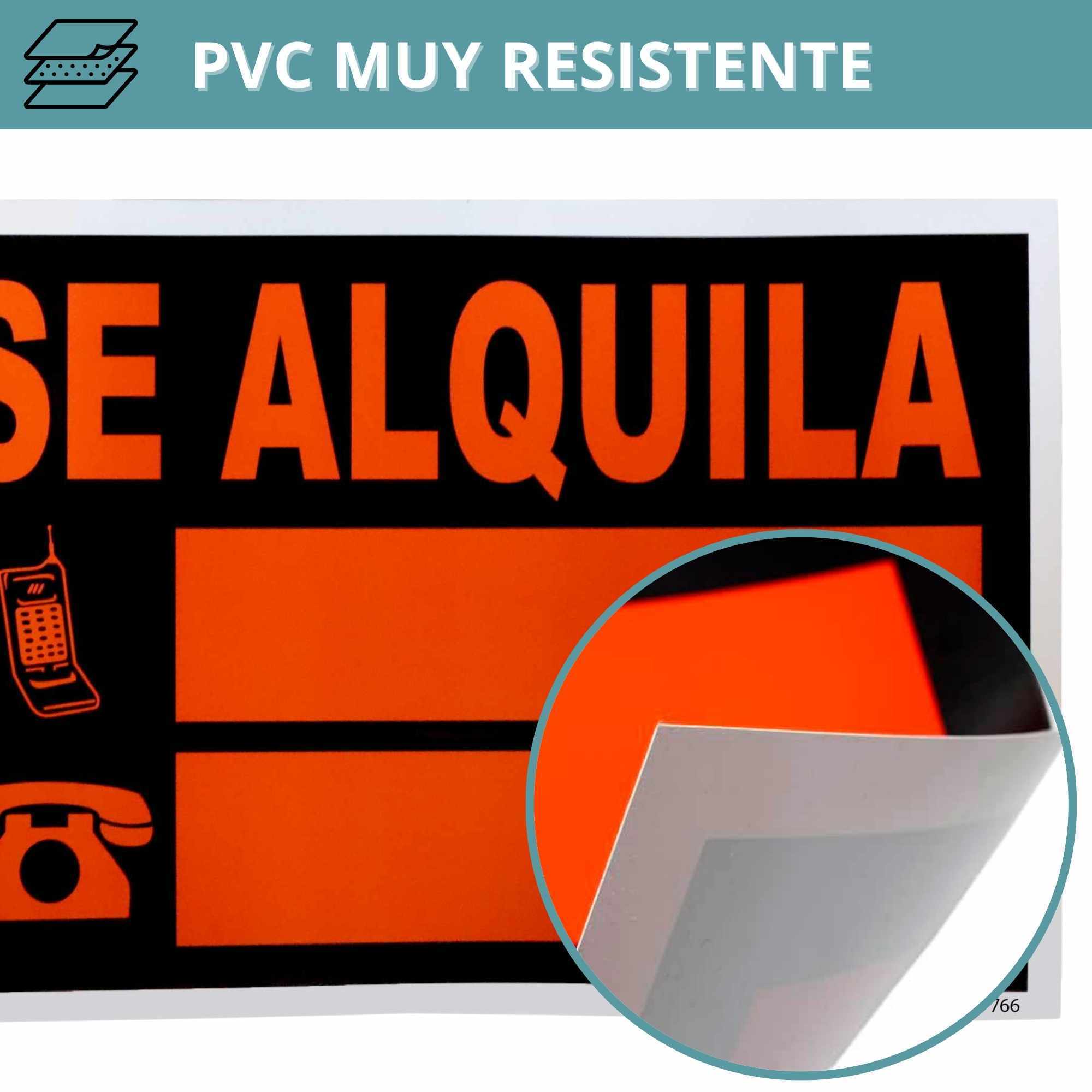 Cartel se alquila 33 x 23 cm - imagen 5