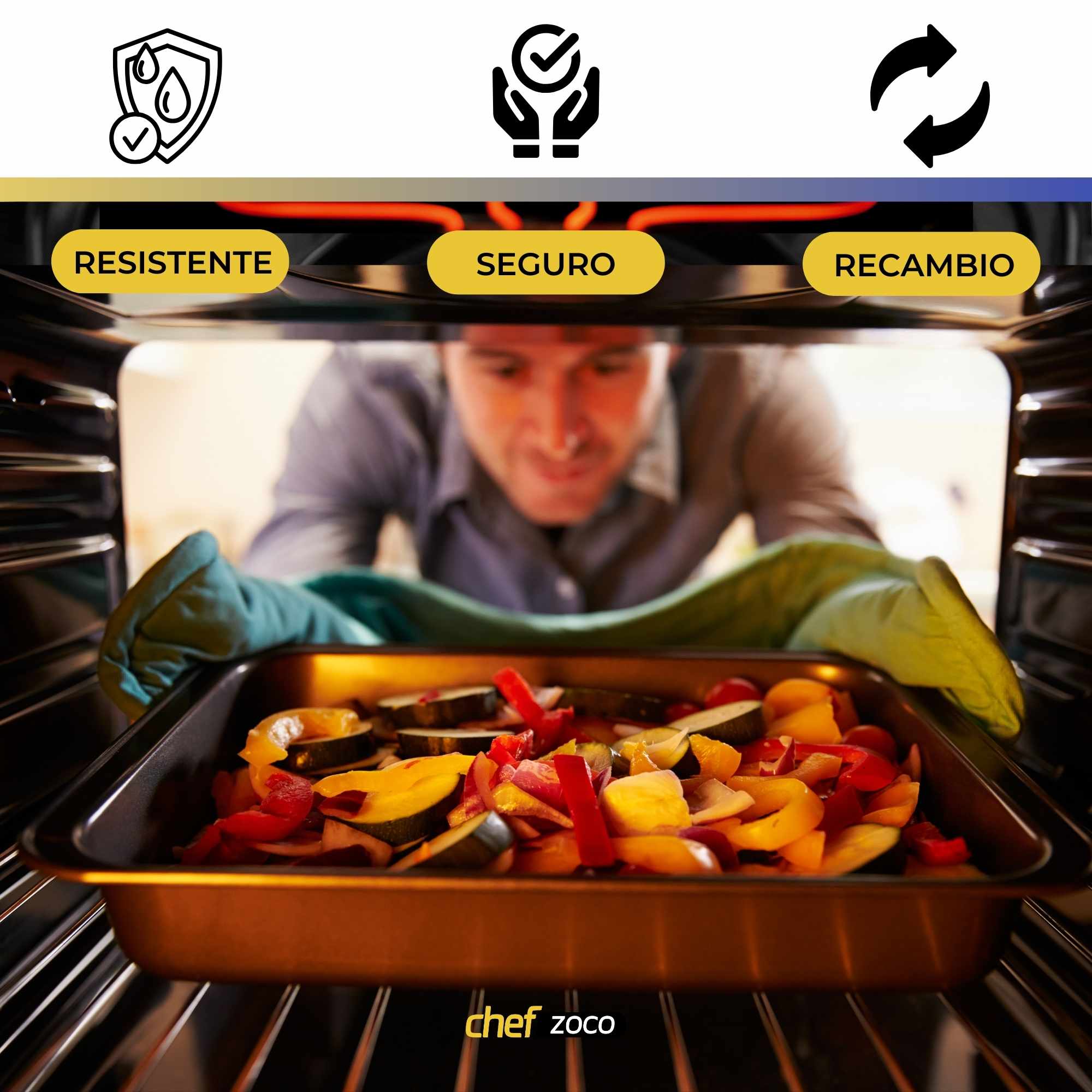 Resistencia solera Horno Fagor 1400+700W codigo original CA5A005A7 - imagen 3