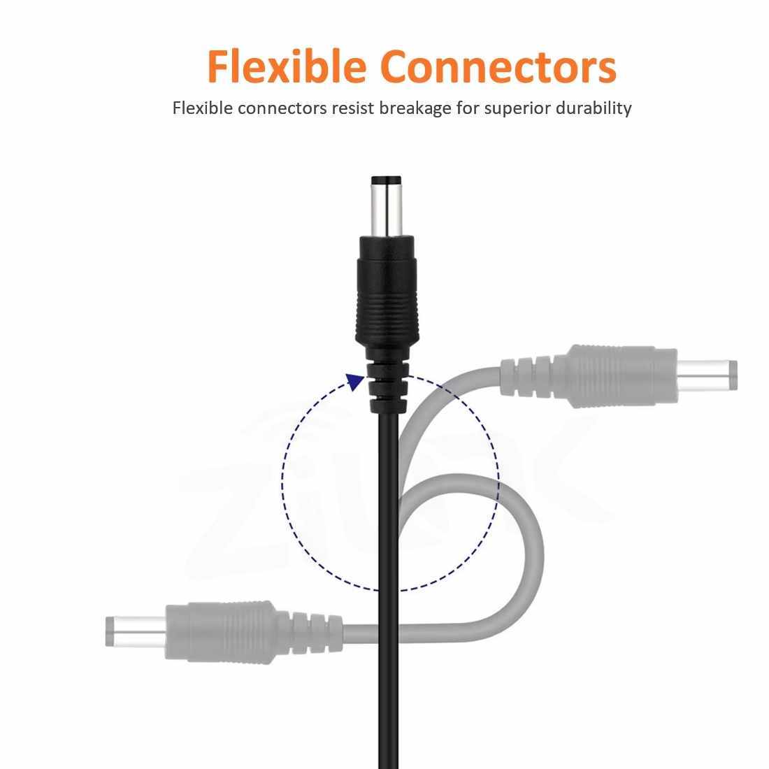 Cable alimentacion DC hembra-macho 5.5 x 2.1 mm 10 Metros Negro - imagen 4