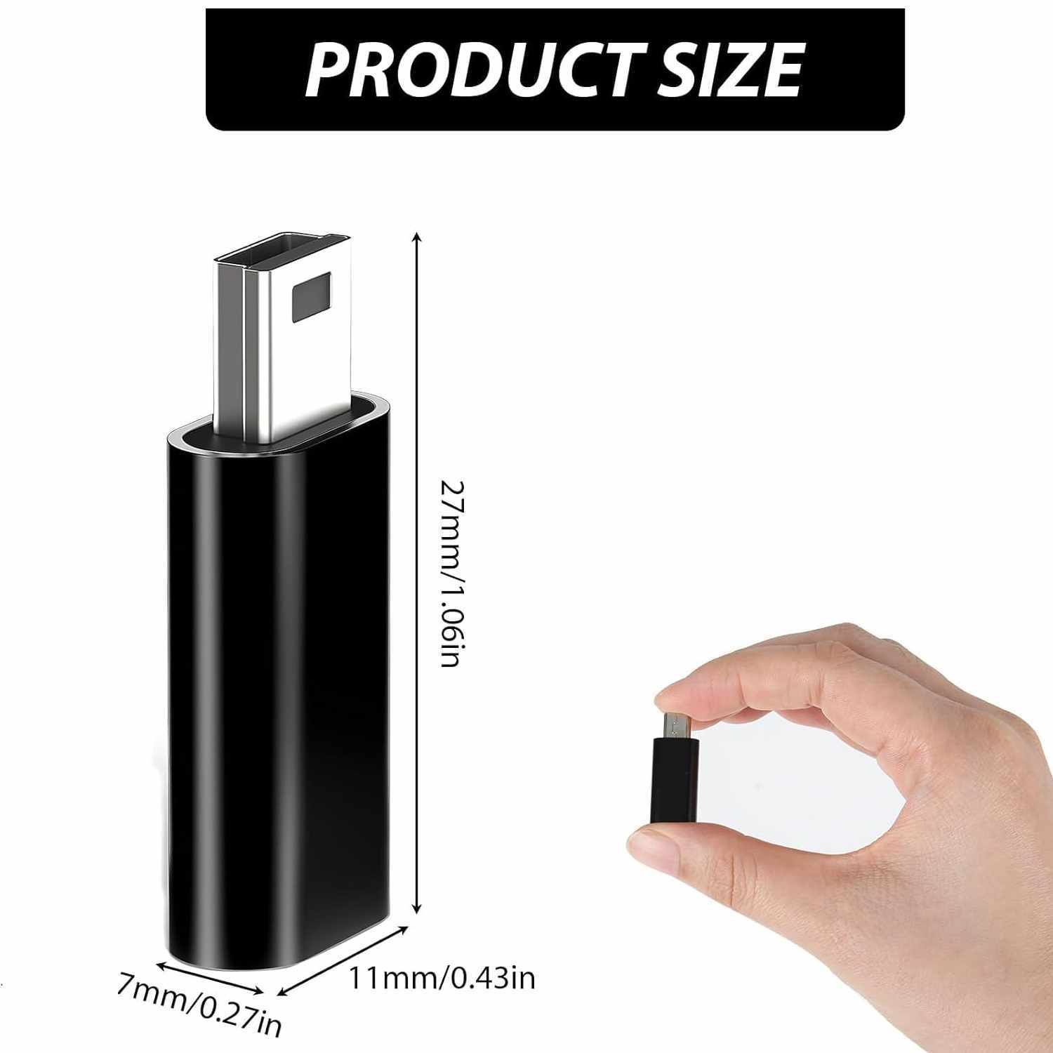 Adaptador USB tipo C 3.1 hembra a Mini USB macho Negro - imagen 6