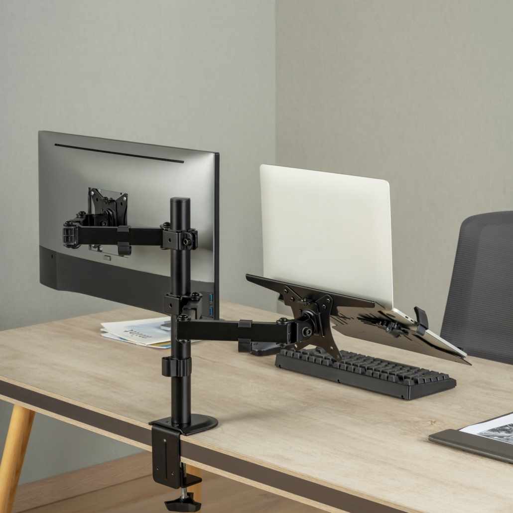 Soporte de Mesa Giratorio e Inclinable para Portatil y Monitor - imagen 6