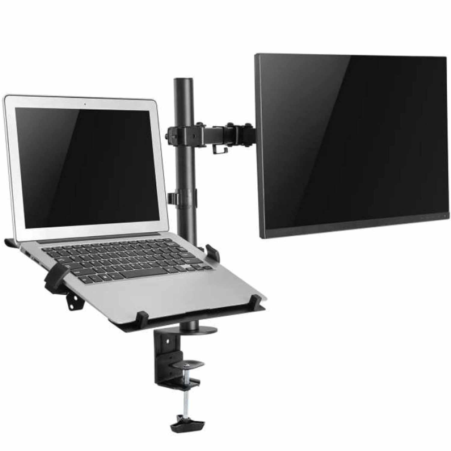Soporte de Mesa Giratorio e Inclinable para Portatil y Monitor