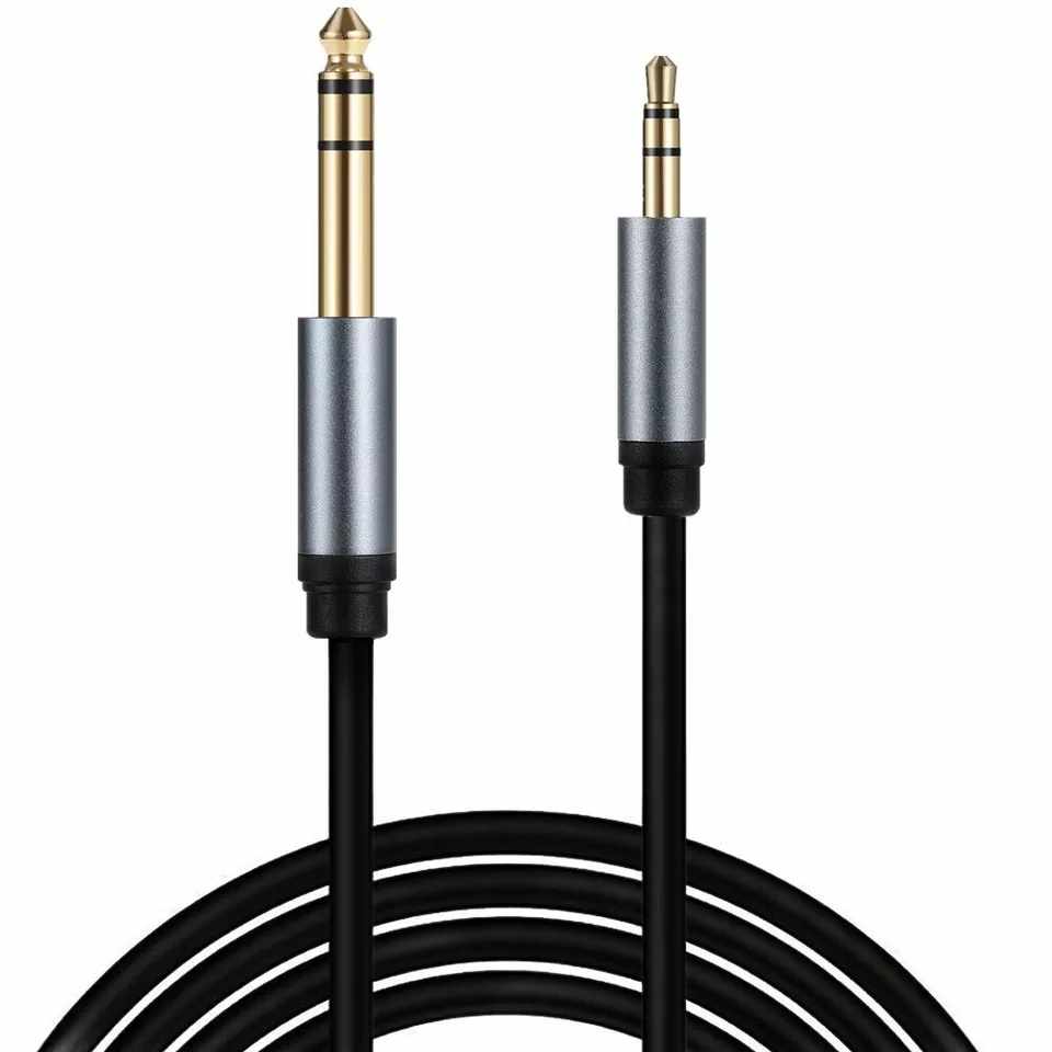 Cable De Audio TRS Jack 3.5 mm macho a Jack 6.35 mm macho Estereo 1 Metro - imagen 1