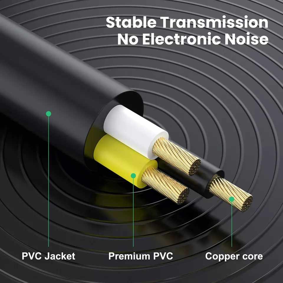 Cable De Audio TRS Jack 3.5 mm macho a Jack 6.35 mm macho Estereo 1 Metro - imagen 6
