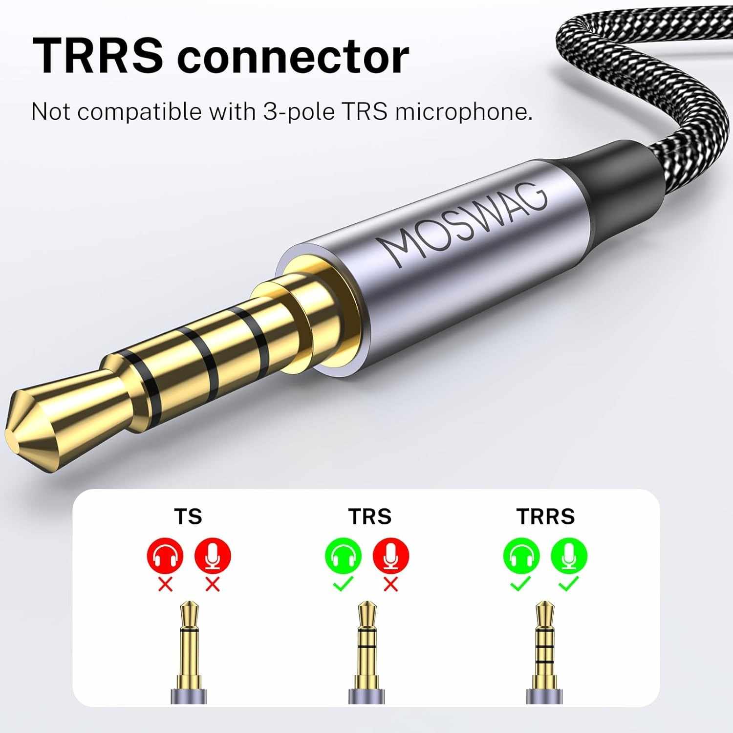 Adaptador Divisor de Auriculares y microfono 27.5 cm - imagen 2