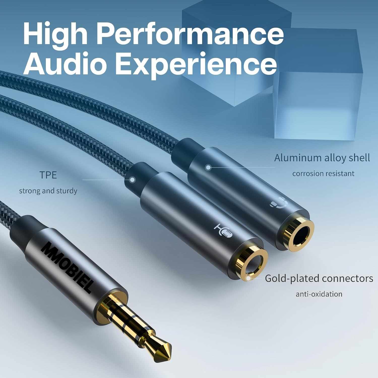 Adaptador Divisor de Auriculares y microfono 27.5 cm - imagen 3