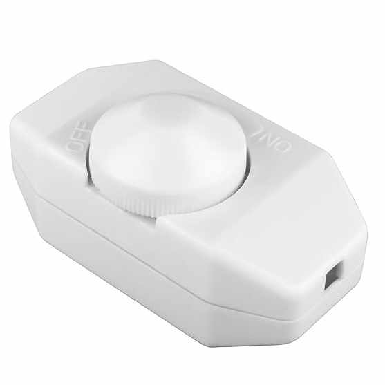 Potenciometro regulador de luz con Interruptor Blanco