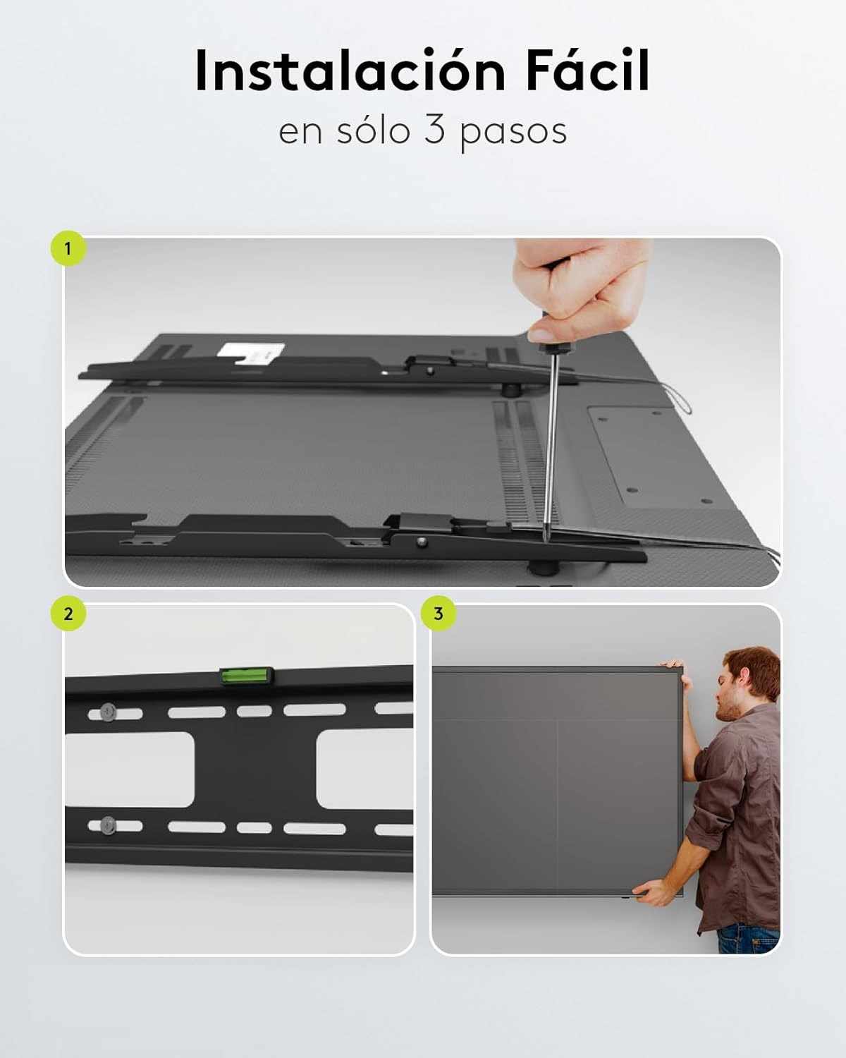 Soporte de pared para TV de 43 a 100 pulgadas fijo - imagen 5