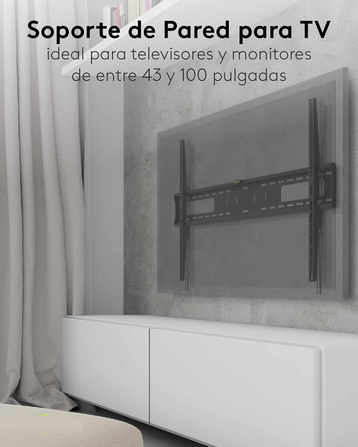 Soporte de pared para TV de 43 a 100 pulgadas fijo - imagen 7
