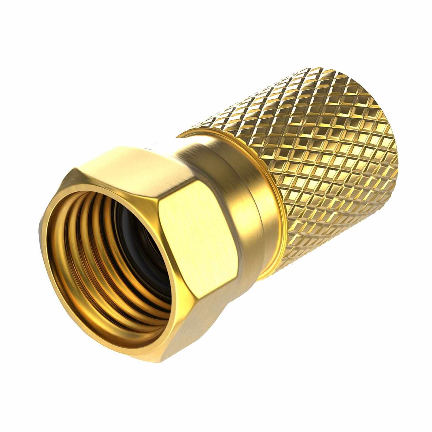 Conector F rosca 7 mm dorado - imagen 1