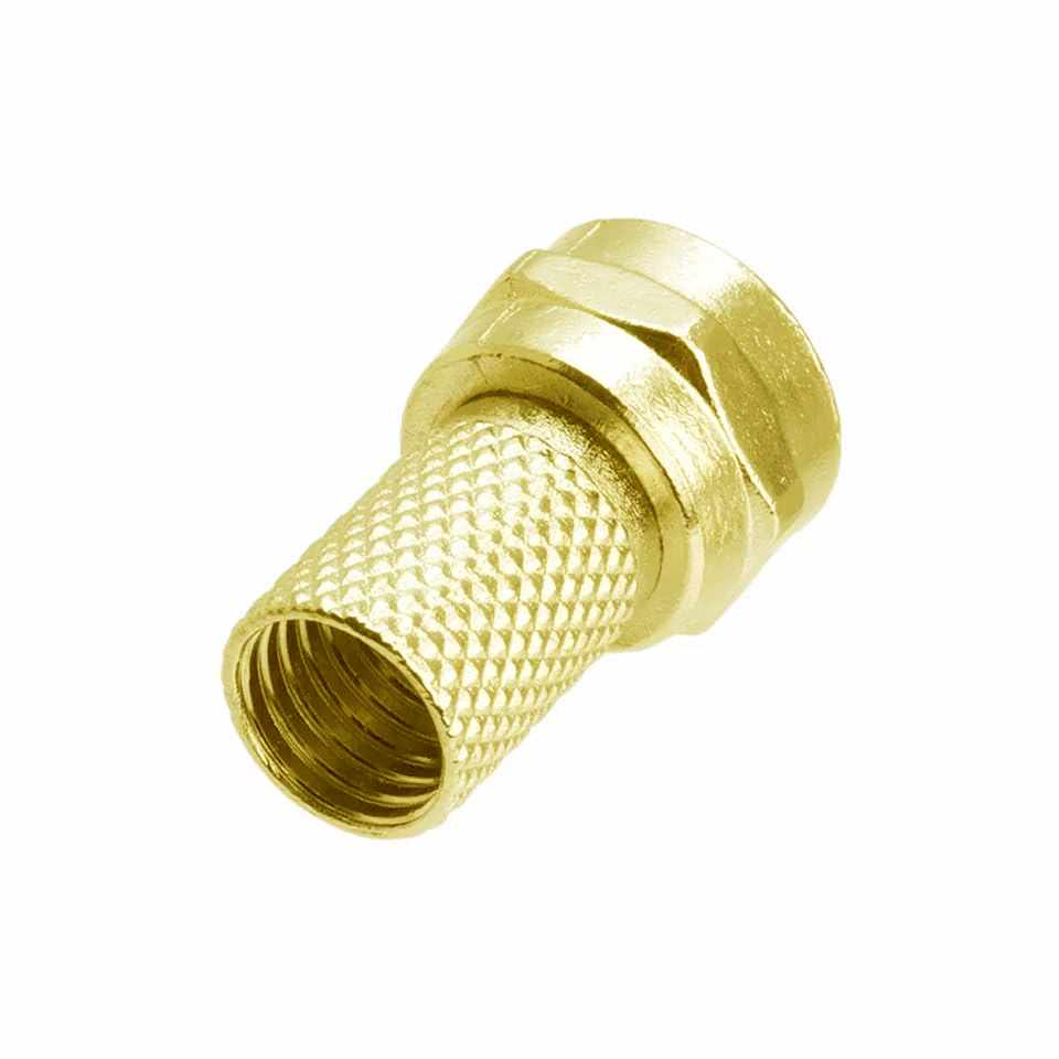 Conector F rosca 7 mm dorado - imagen 3
