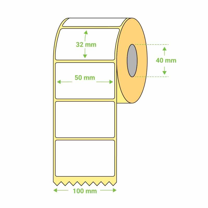 Rollos de etiquetas térmicas ZINTA 50x32mm 1000 etiquetas - imagen 5