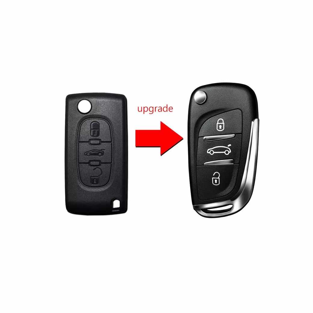 Carcasa mando llave de coche 3 botones compatible con citroen y peugeot con zocalo pila - imagen 4