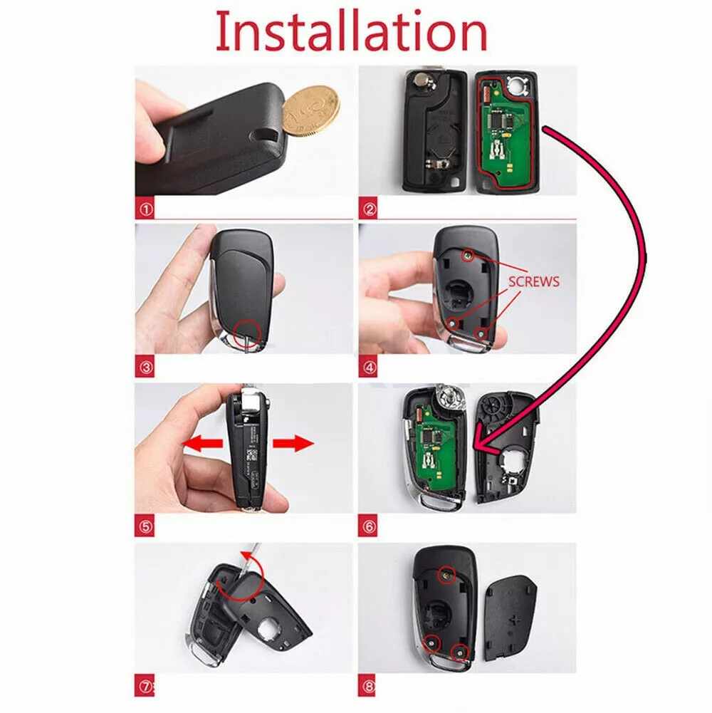 Carcasa mando llave de coche 3 botones compatible con citroen y peugeot con zocalo pila - imagen 5